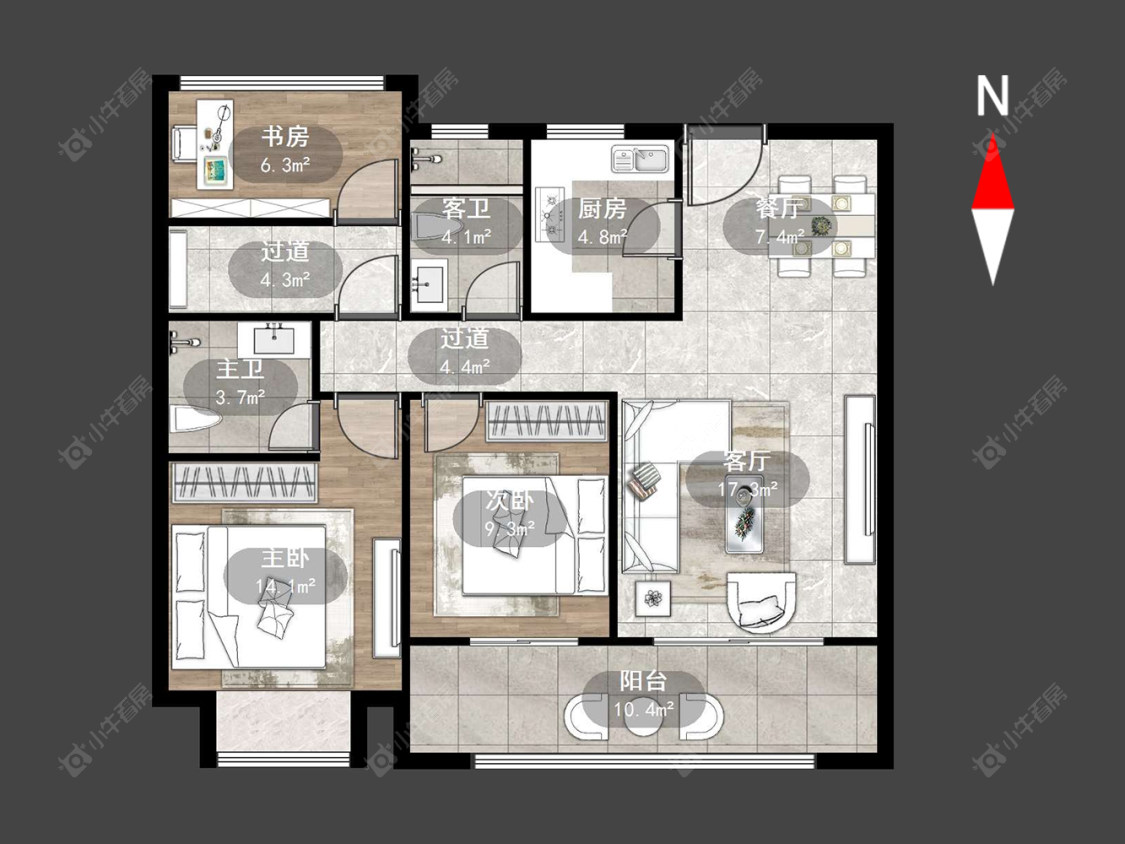 常州五星星韵城在售二手房源户型图_小牛看房