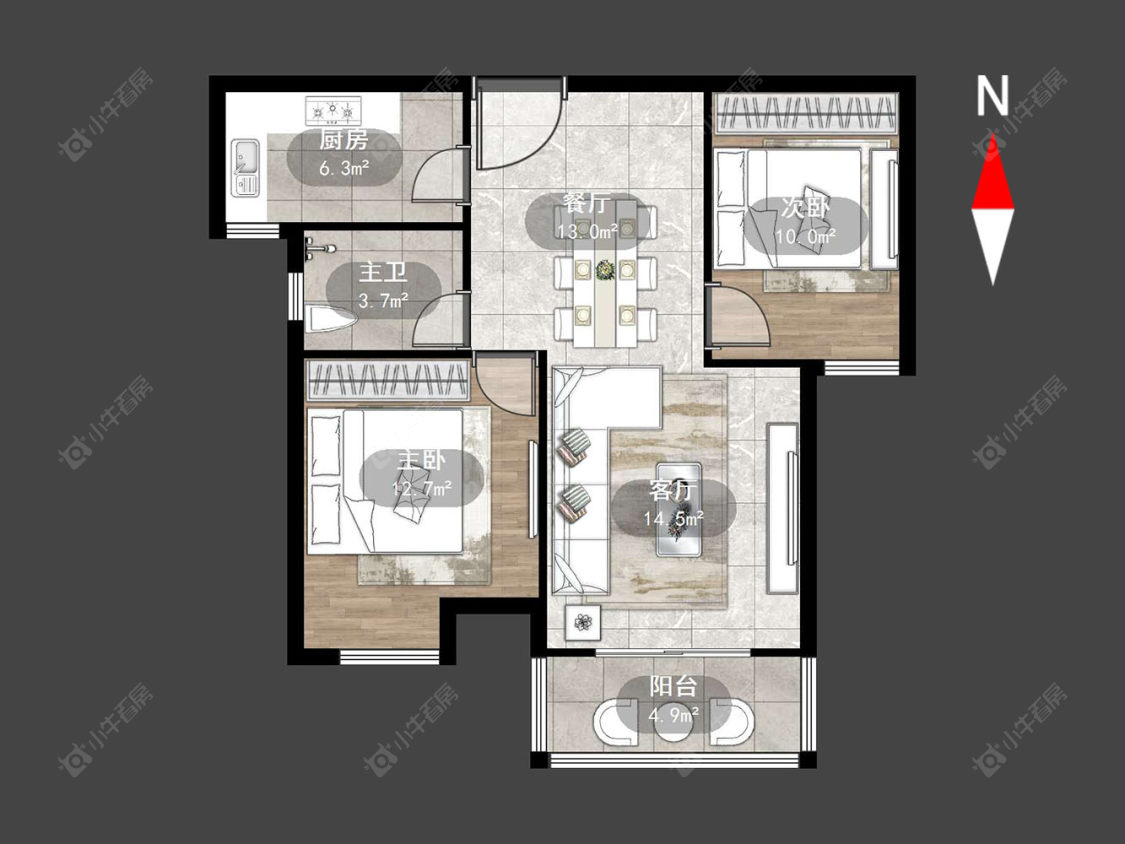 常州阳湖名城在售二手房源户型图_小牛看房