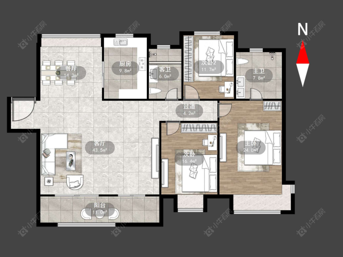 常州吾悦广场(天宁)在售二手房源户型图_小牛看房