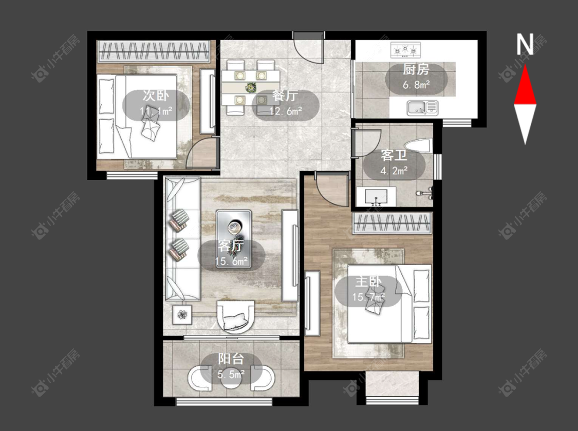 常州锦海星城二期在售二手房源户型图_小牛看房