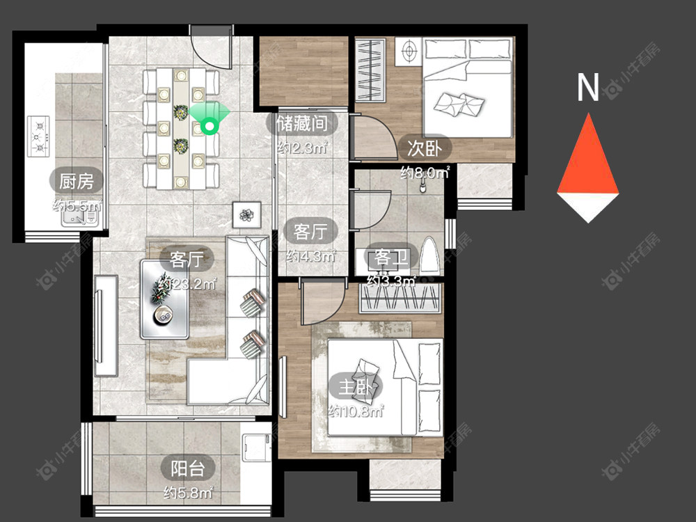 常州云山诗意在售二手房源户型图_小牛看房