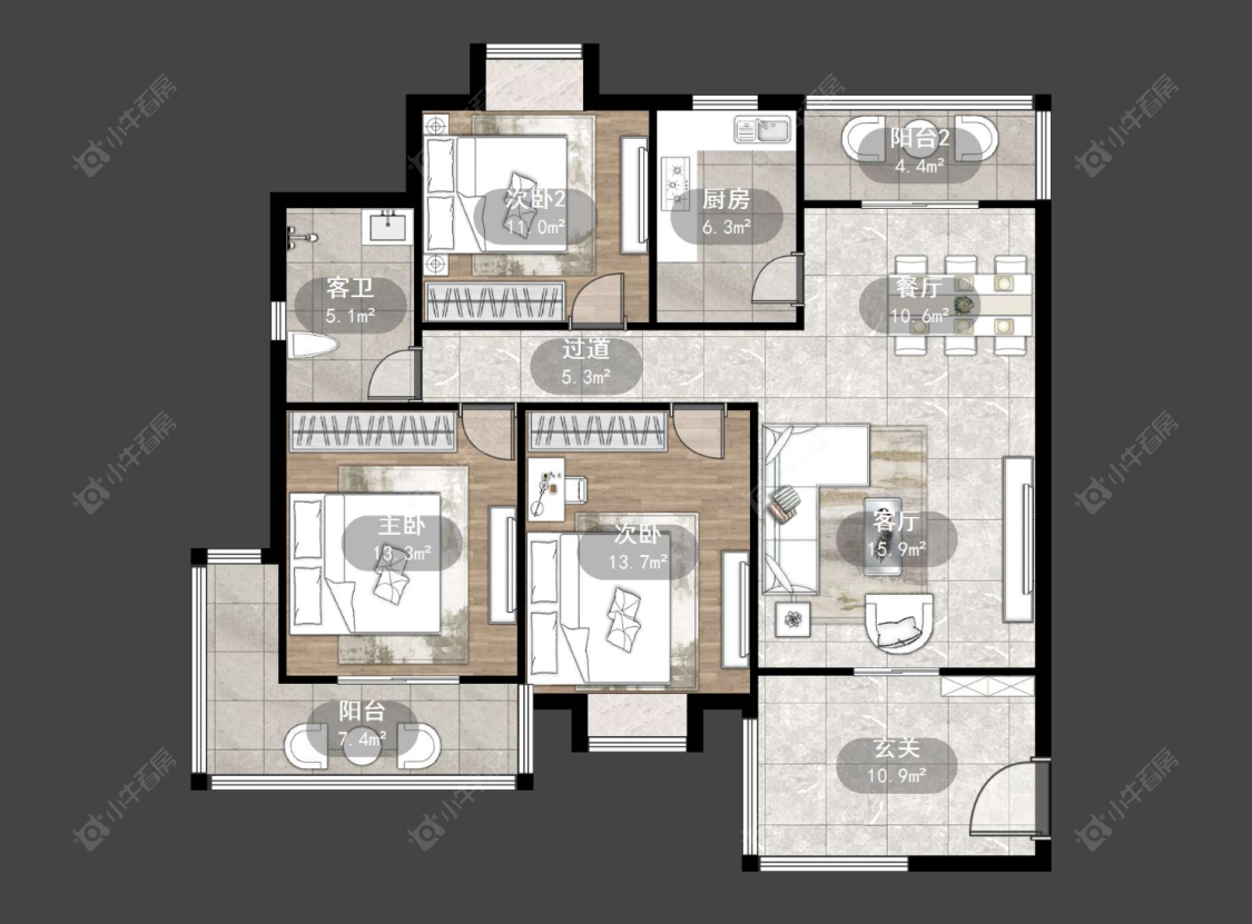 常州凤凰名城在售二手房源户型图_小牛看房