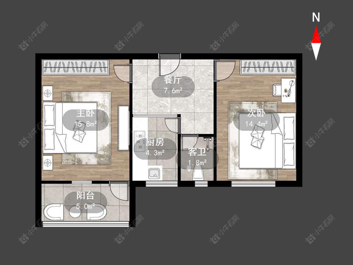 常州工房北区在售二手房源户型图_小牛看房
