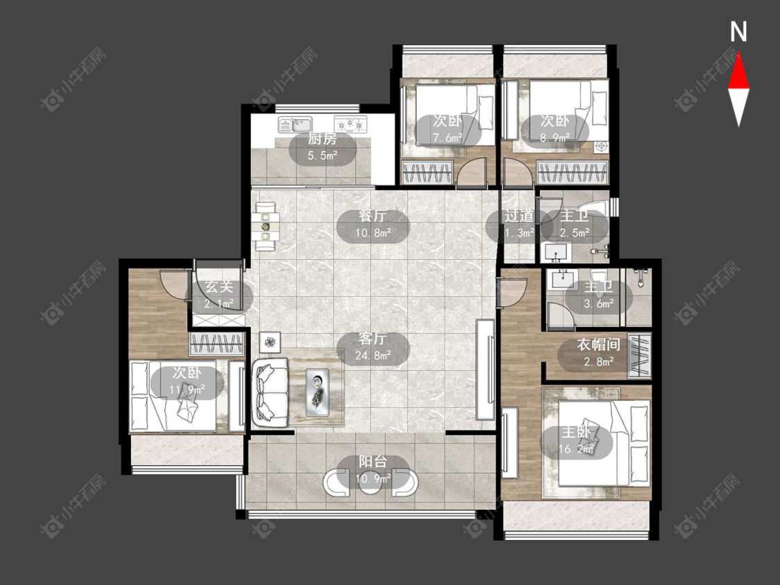 常州金隅·钟楼天筑在售二手房源户型图_小牛看房