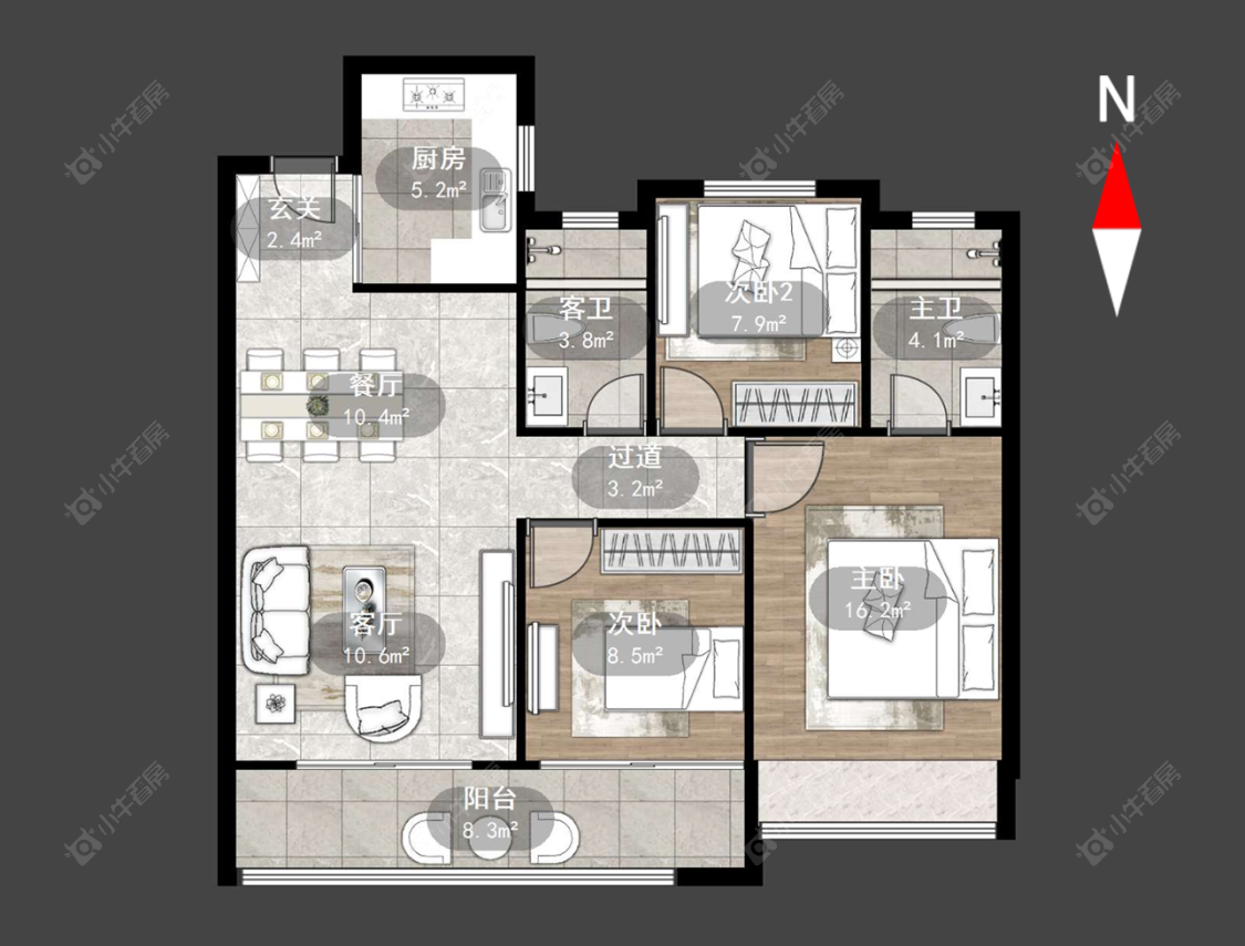 常州绿地香港名墩道在售二手房源户型图_小牛看房