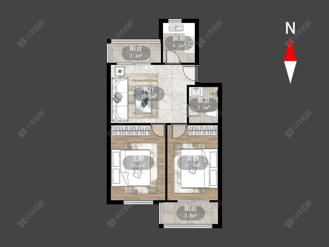 常州勤业四村南区在售二手房源户型图_小牛看房