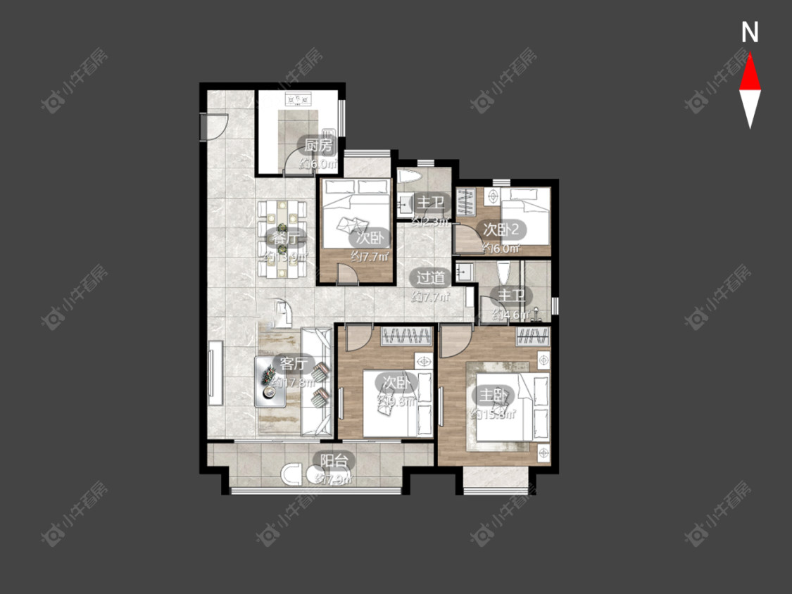 雅居乐路劲棠颂房源户型图 常州雅居乐路劲棠颂在售二手房源户型图_小牛看房