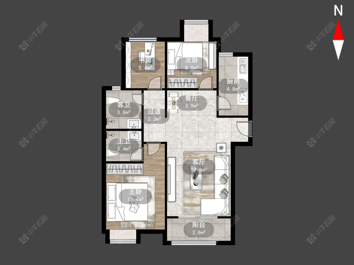 常州运河天地在售二手房源户型图_小牛看房
