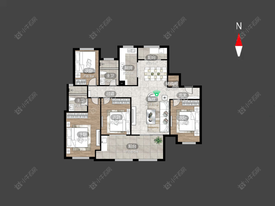 常州新城香悦半岛南区在售二手房源户型图_小牛看房