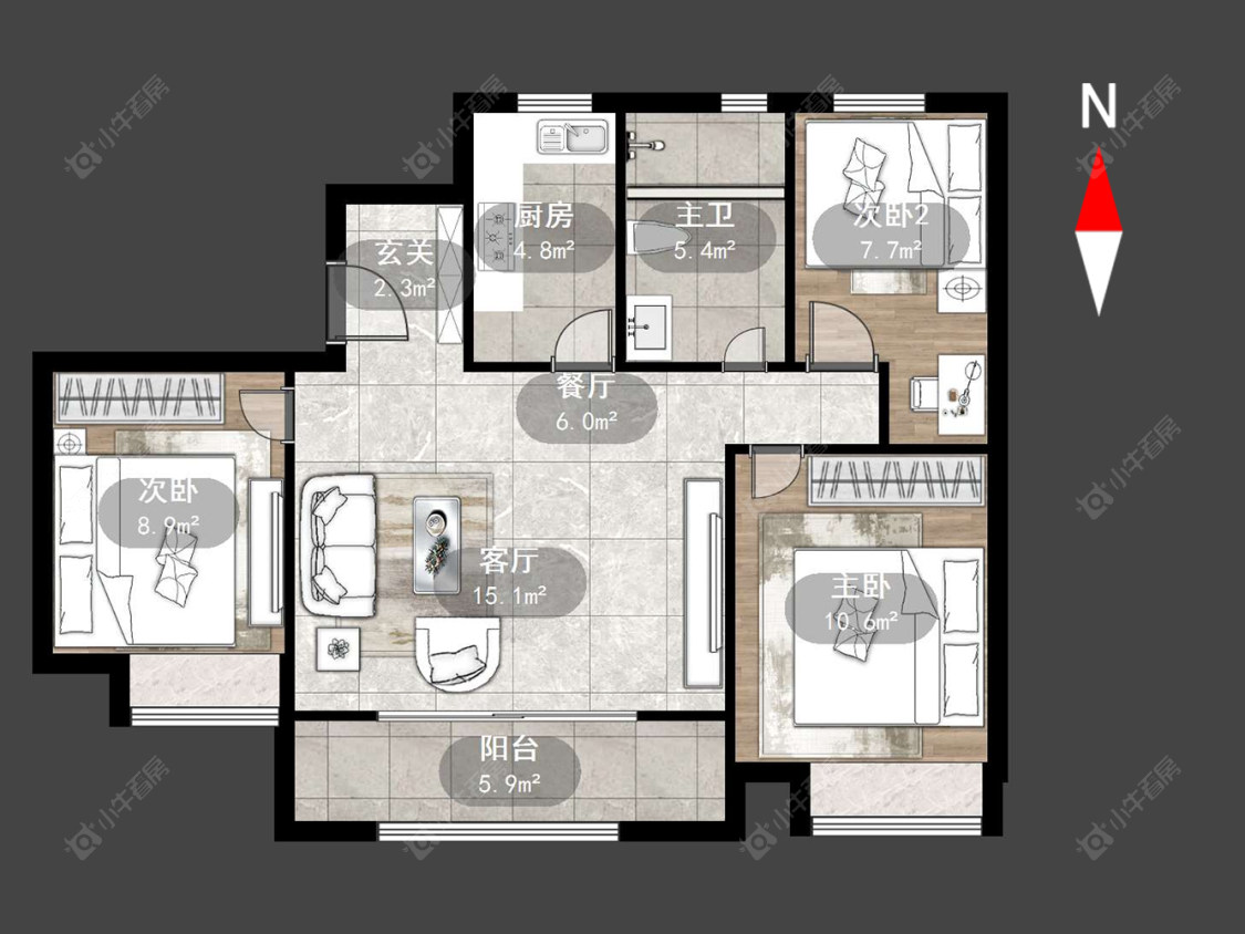 金科保利北郡花园房源户型图 常州金科保利北郡花园在售二手房源户型图_小牛看房