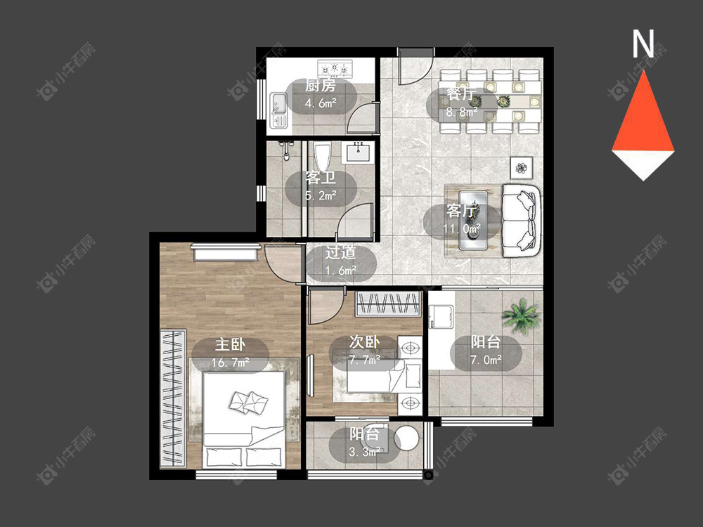 常州常发嘉园在售二手房源户型图_小牛看房