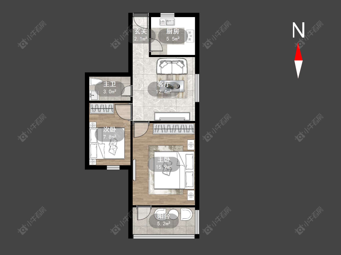 浦南新村房源户型图 常州浦南新村在售二手房源户型图_小牛看房