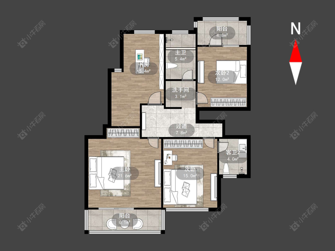 常州西夏金苑在售二手房源户型图_小牛看房