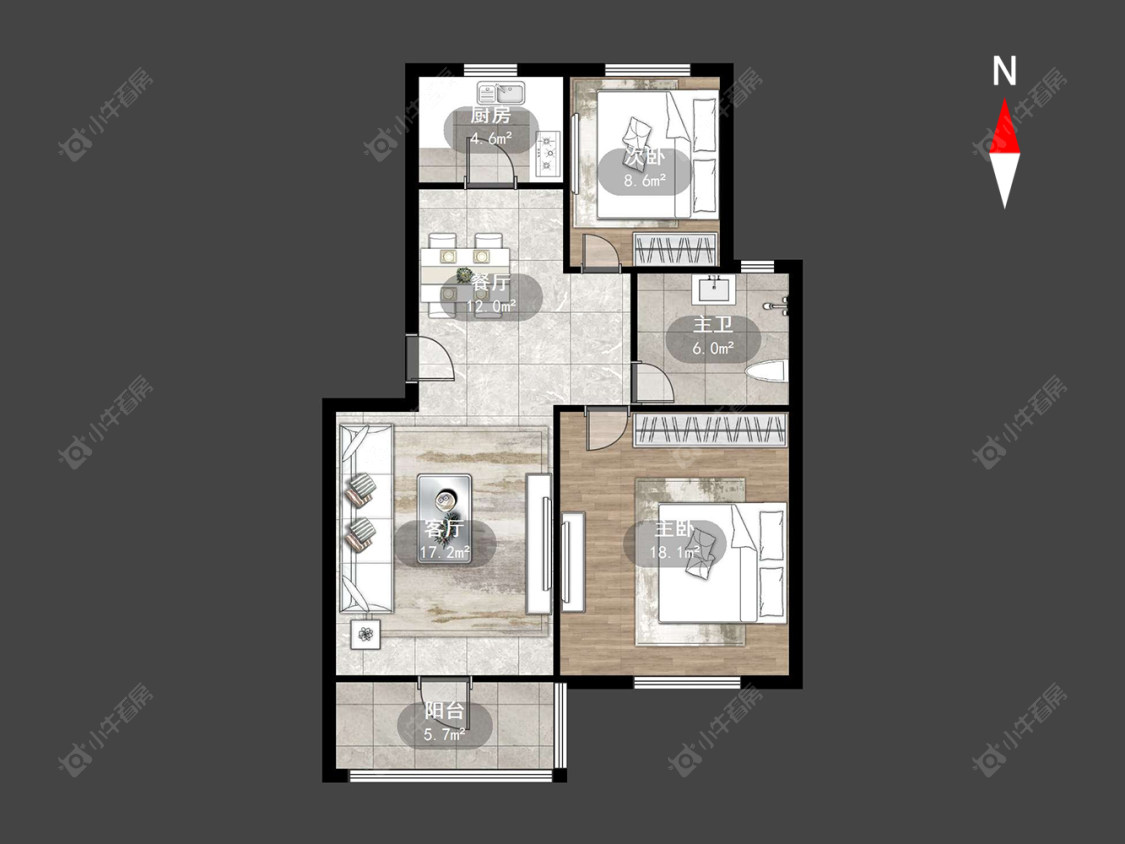 常州紫荆东苑在售二手房源户型图_小牛看房