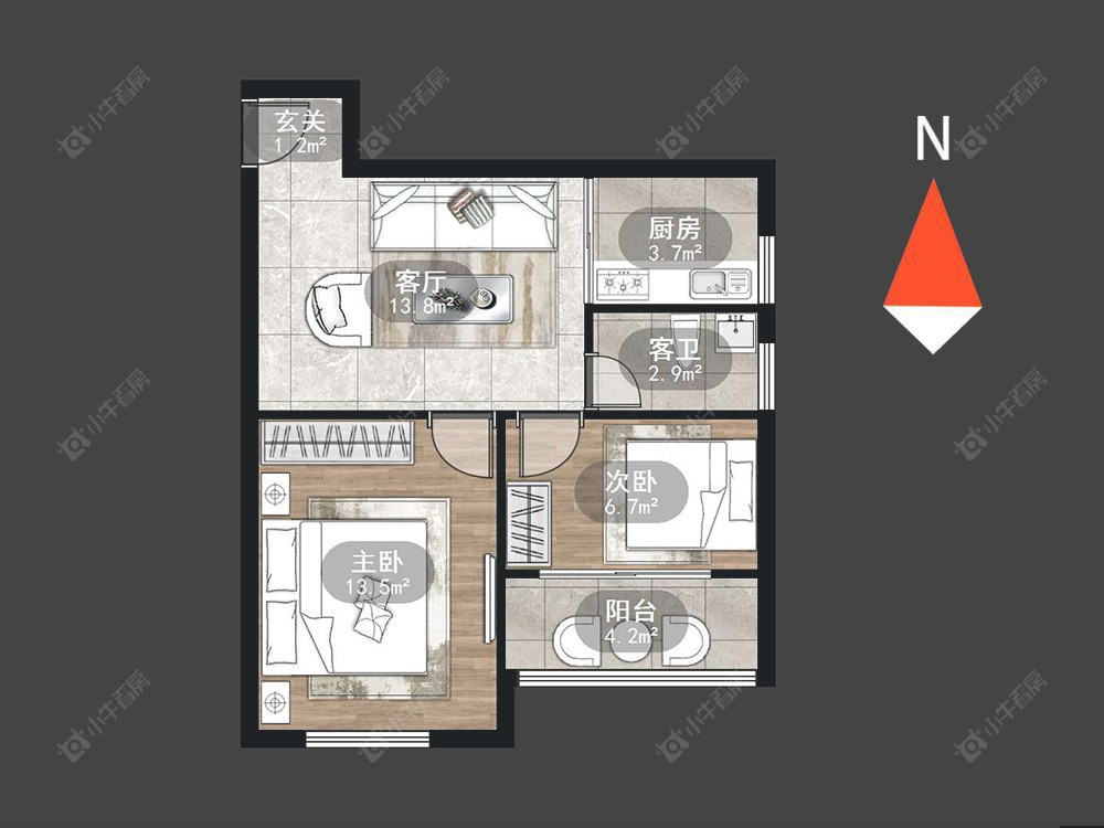 常州白云新村在售二手房源户型图_小牛看房