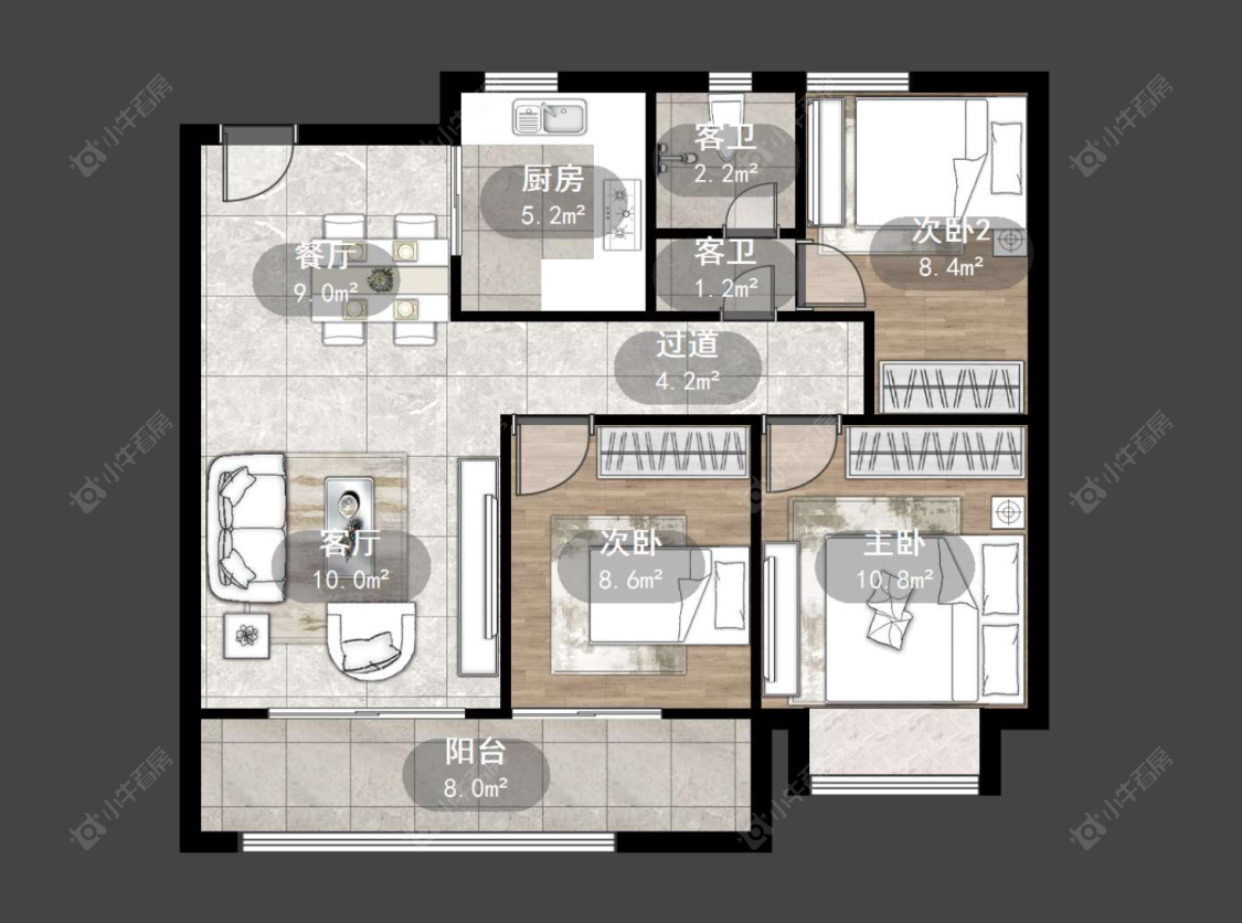 常州嘉宏空港国际星光城在售二手房源户型图_小牛看房