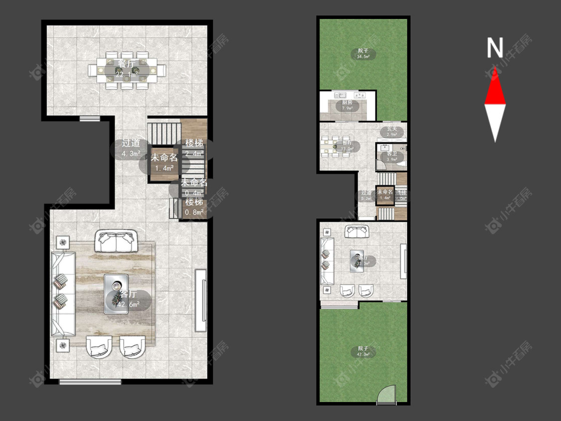 常州中海锦珑湾别墅区在售二手房源户型图_小牛看房