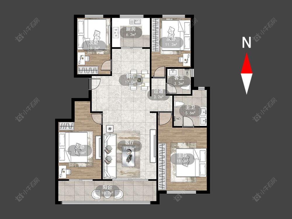 常州绿城江南里在售二手房源户型图_小牛看房
