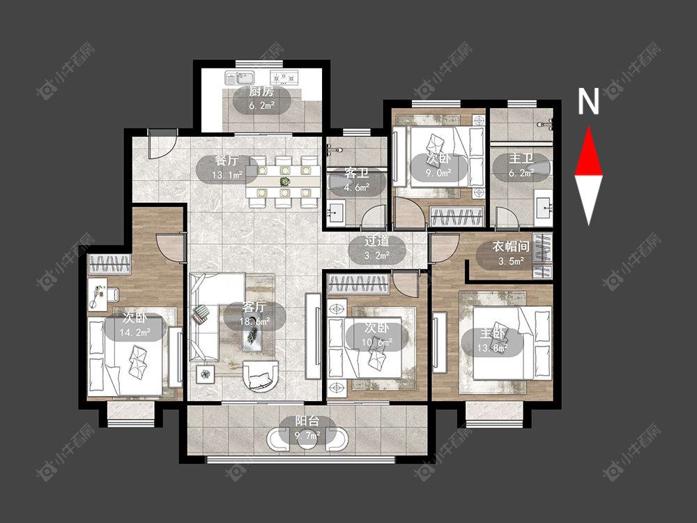 新城金樾房源户型图 常州新城金樾在售二手房源户型图_小牛看房