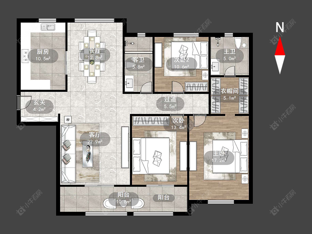 常州吾悦广场北区在售二手房源户型图_小牛看房