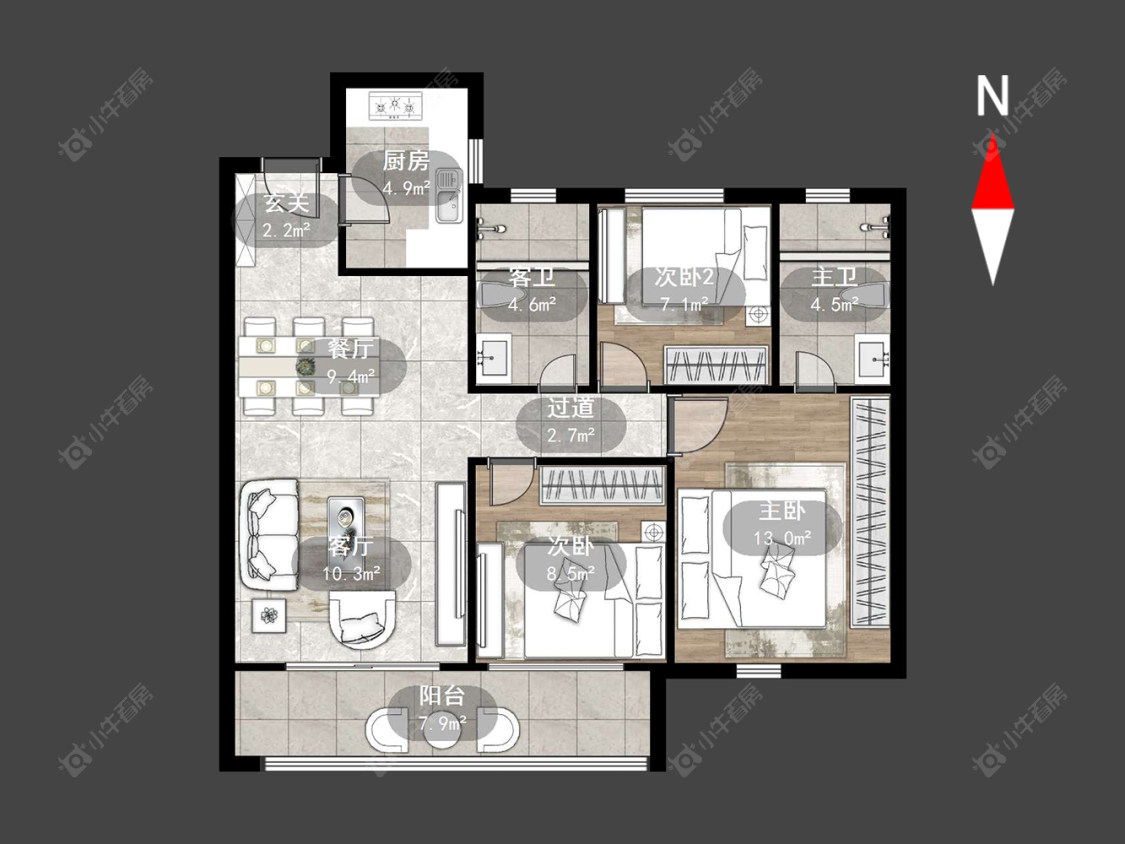 常州绿地香港名墩道在售二手房源户型图_小牛看房