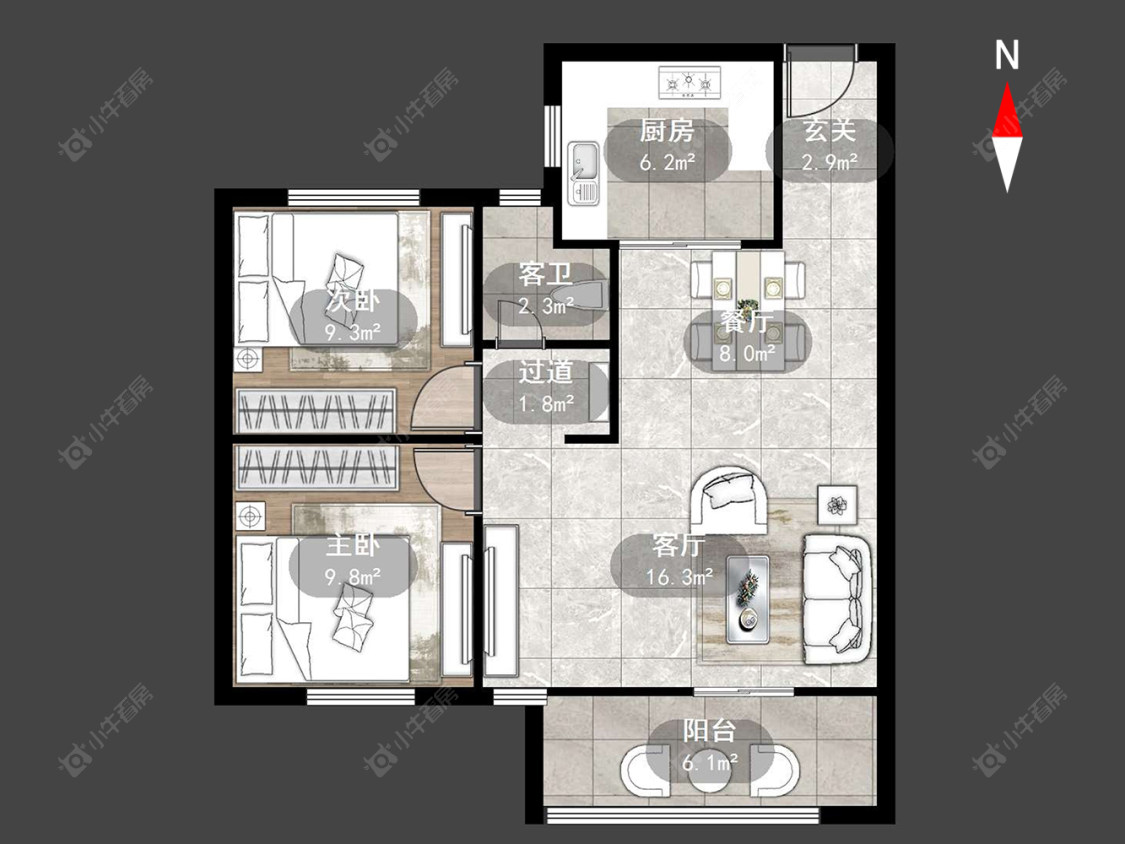 常州山水雅居在售二手房源户型图_小牛看房