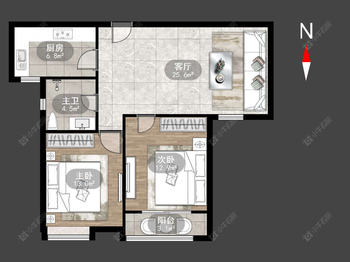 常州东城明居在售二手房源户型图_小牛看房