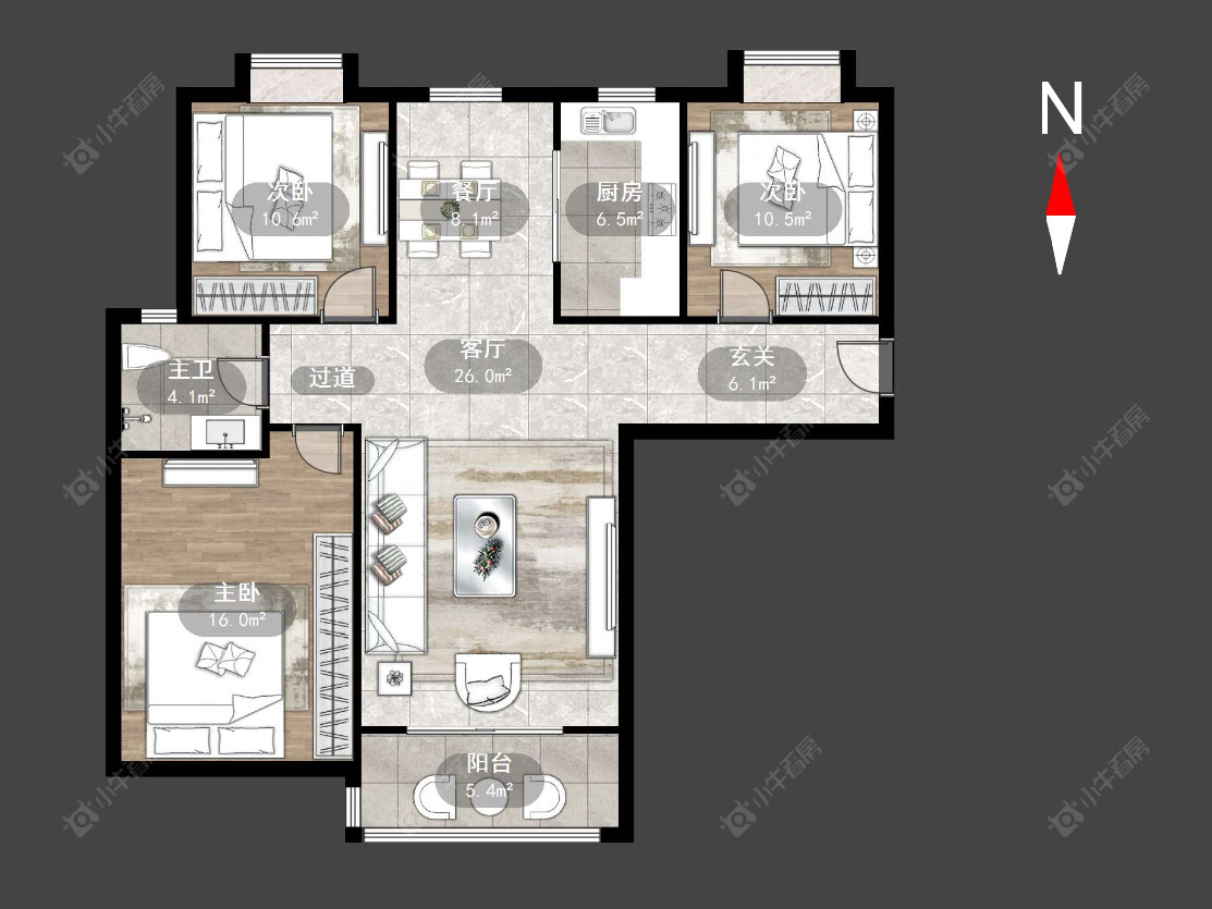 采菱公寓房源户型图 常州采菱公寓在售二手房源户型图_小牛看房
