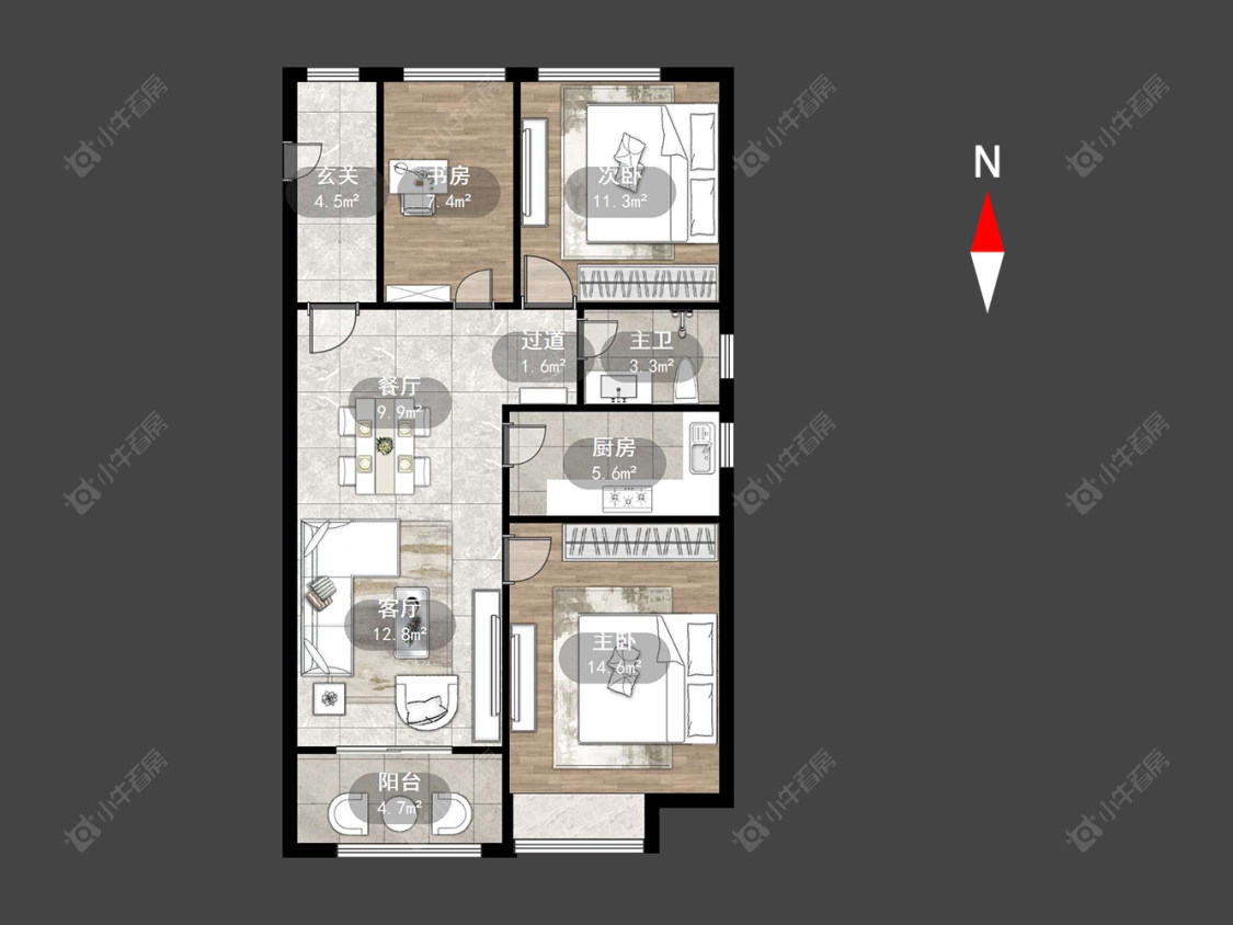 金地格林郡房源户型图 常州金地格林郡在售二手房源户型图_小牛看房