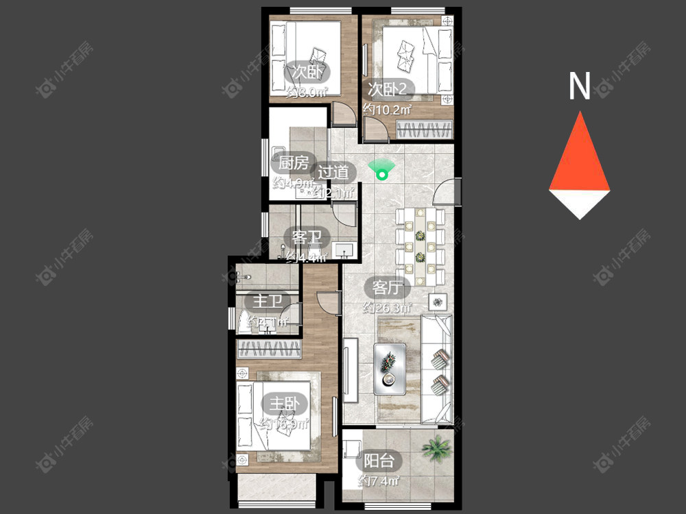玉兰广场五期房源户型图 常州玉兰广场五期在售二手房源户型图_小牛看房