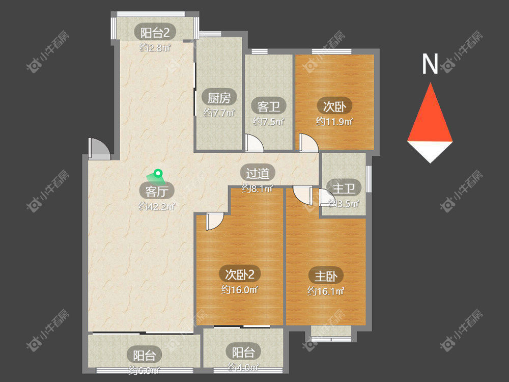 常州广成大厦在租房源户型图_小牛看房