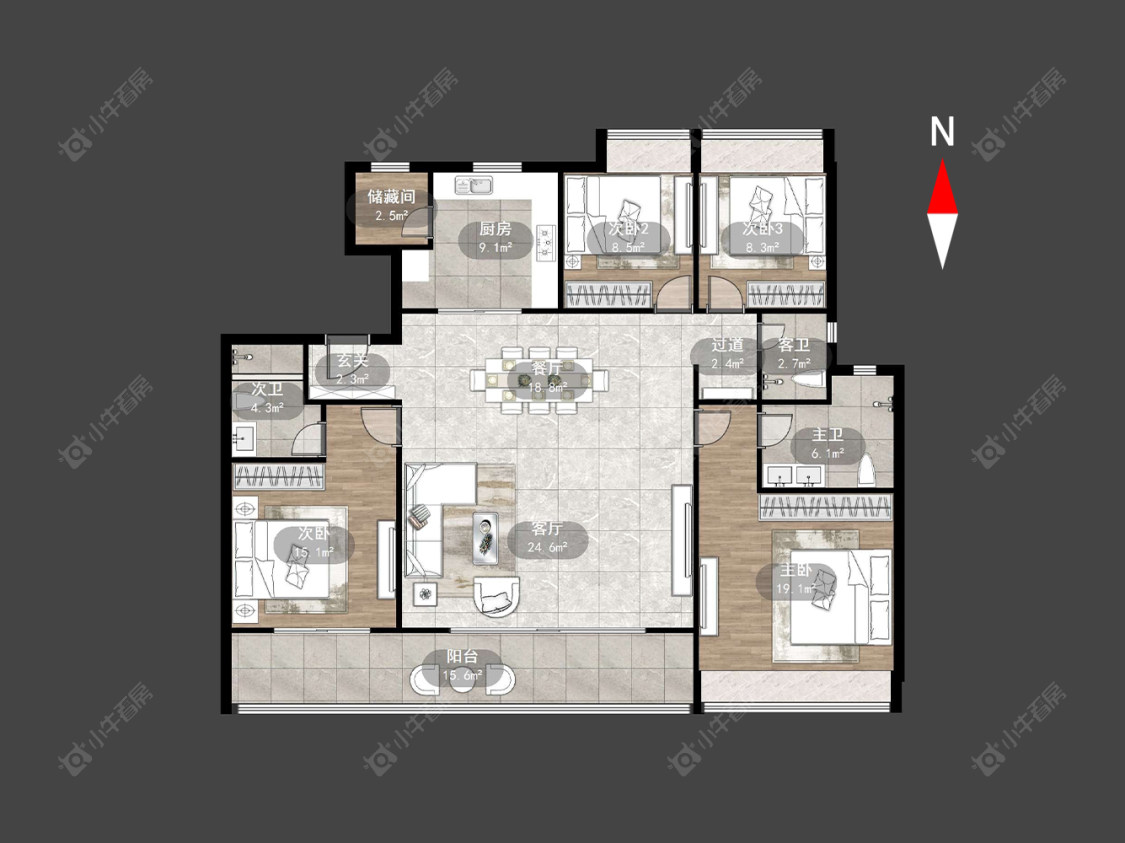 常州保利天珺在售二手房源户型图_小牛看房