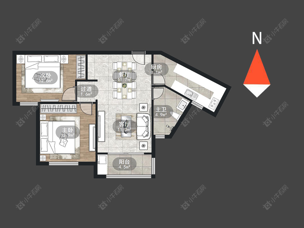 星河丹堤五区房源户型图 常州星河丹堤五区在售二手房源户型图_小牛看房