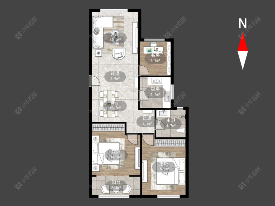 常州凤凰湖西苑在售二手房源户型图_小牛看房