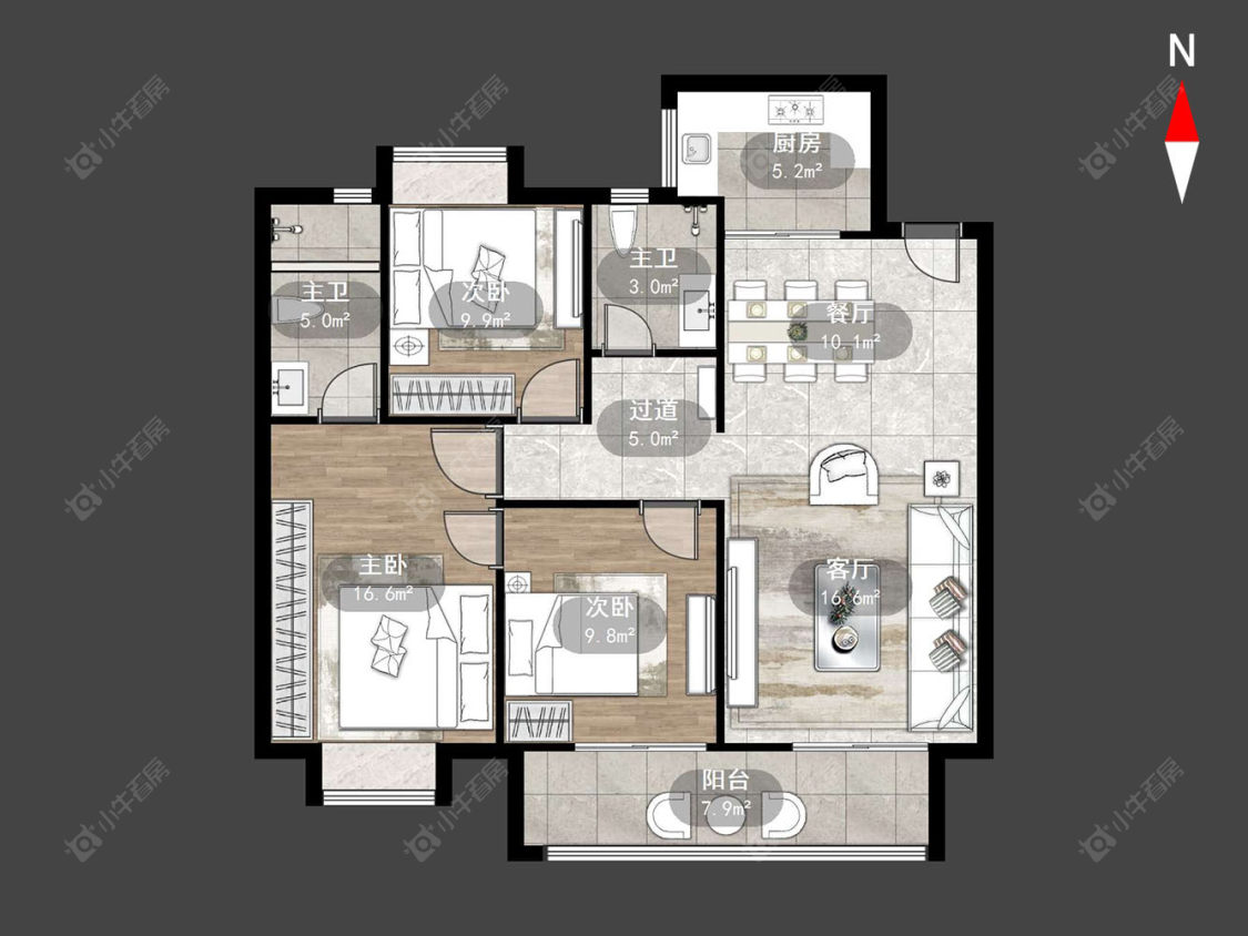 常州璞悦缦宸在售二手房源户型图_小牛看房