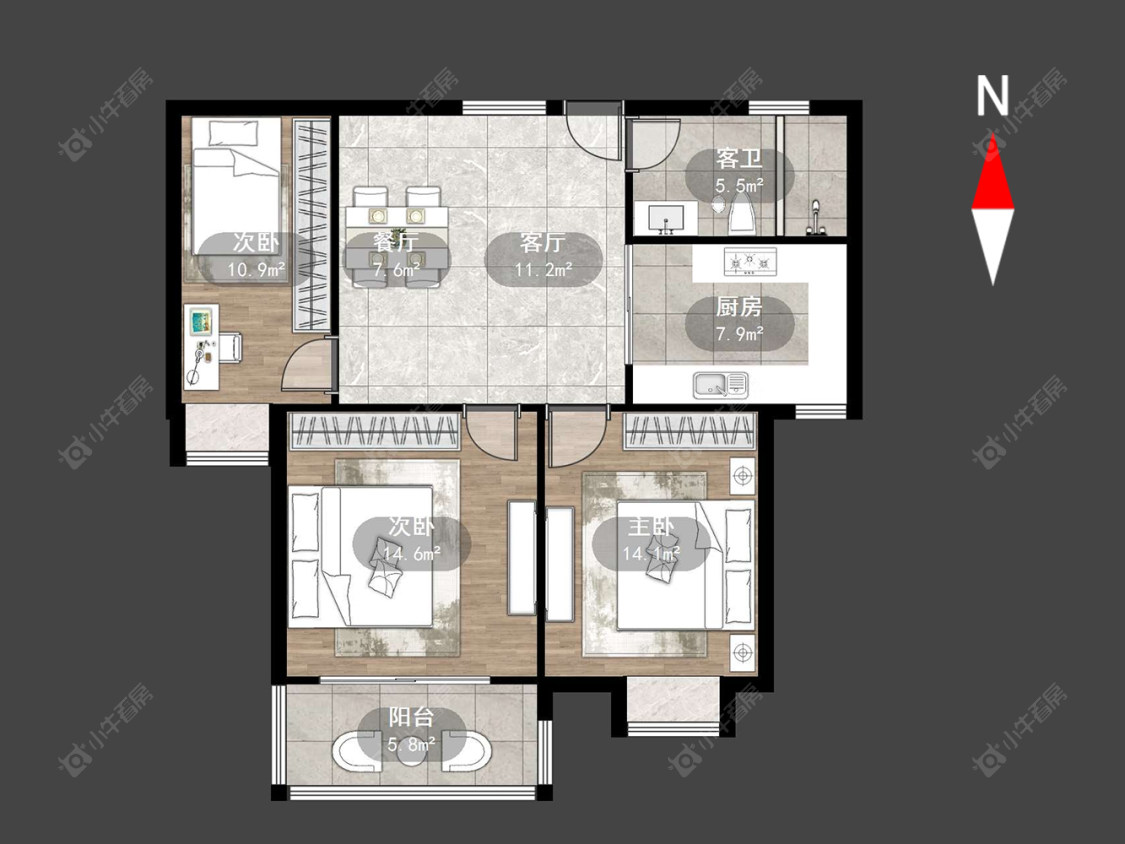 星鑫家园一期房源户型图 常州星鑫家园一期在售二手房源户型图_小牛看房