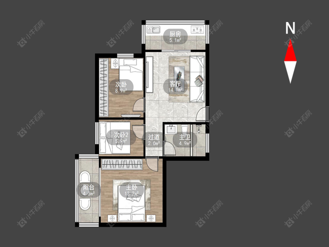 前桥新村房源户型图 常州前桥新村在售二手房源户型图_小牛看房