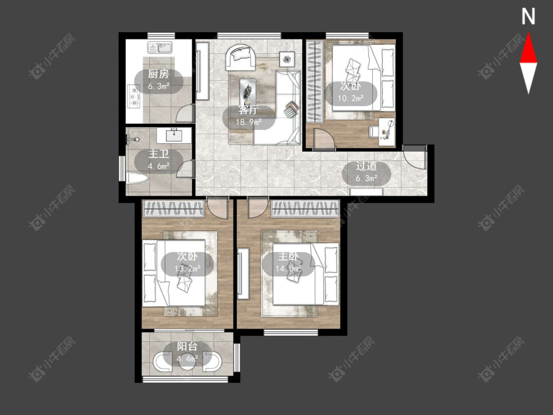 安阳花苑南区房源户型图 常州安阳花苑南区在售二手房源户型图_小牛看房