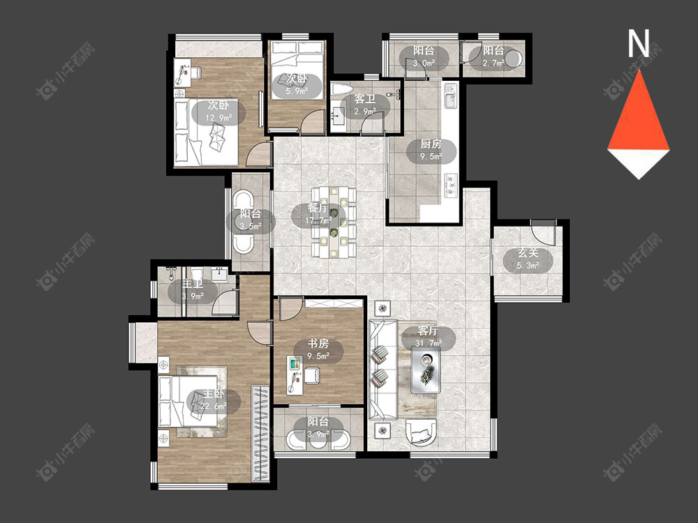 常州御城在售二手房源户型图_小牛看房