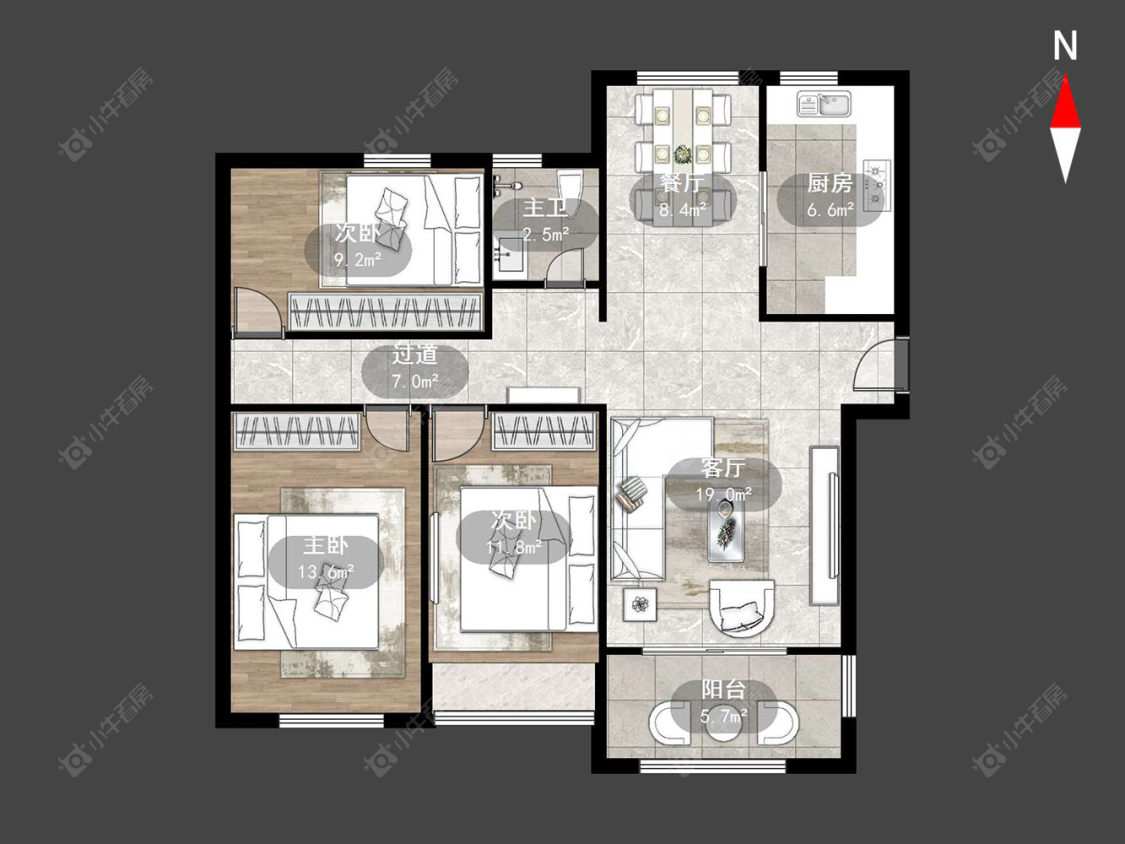 常州雨润城在售二手房源户型图_小牛看房