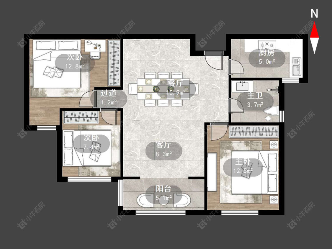 常州保利公园九里在售二手房源户型图_小牛看房