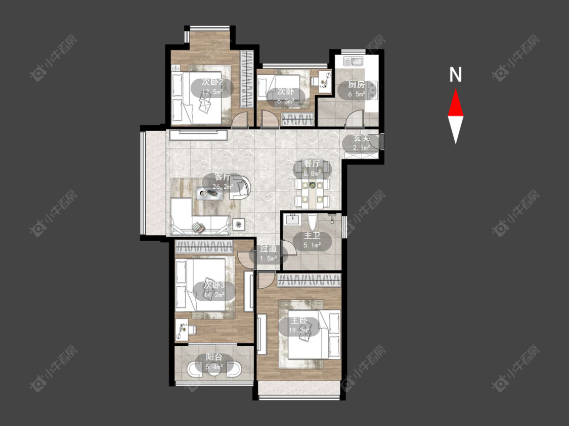 西瑶苑房源户型图 常州西瑶苑在售二手房源户型图_小牛看房