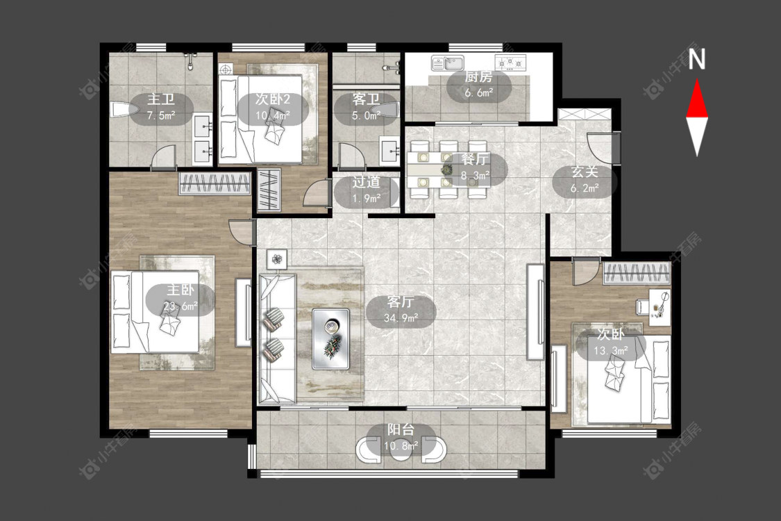 景瑞宸运天赋房源户型图 常州景瑞宸运天赋在售二手房源户型图_小牛看房