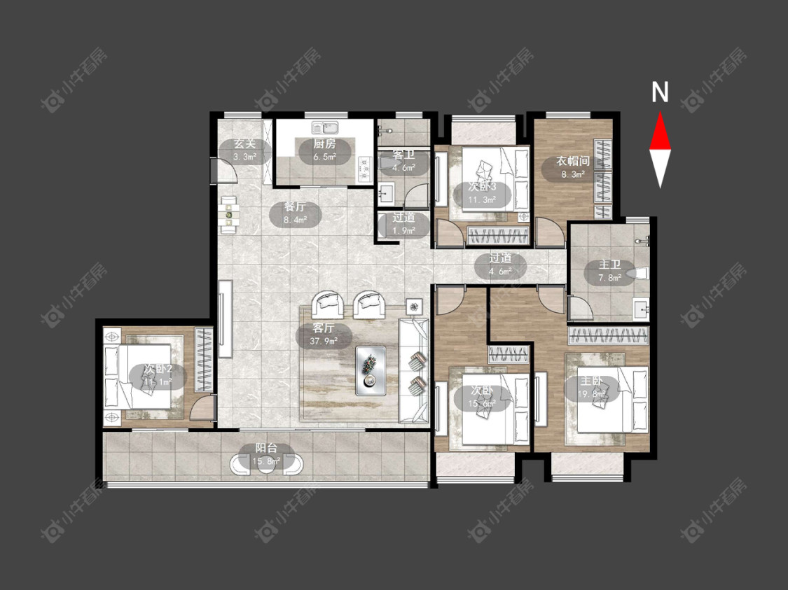 常州旭辉铂悦天宁在售二手房源户型图_小牛看房