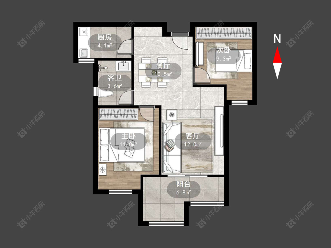 常州深业华府在售二手房源户型图_小牛看房