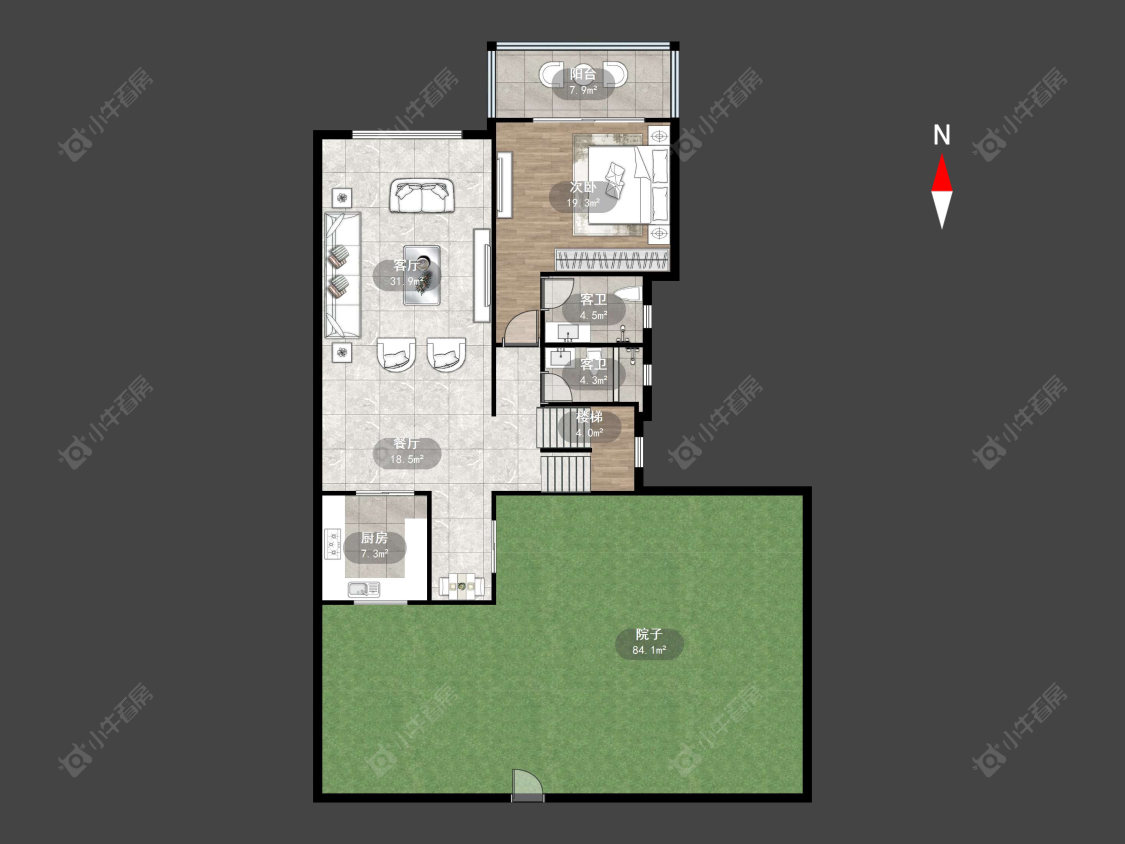 常州誉湖庄园沁园在售二手房源户型图_小牛看房