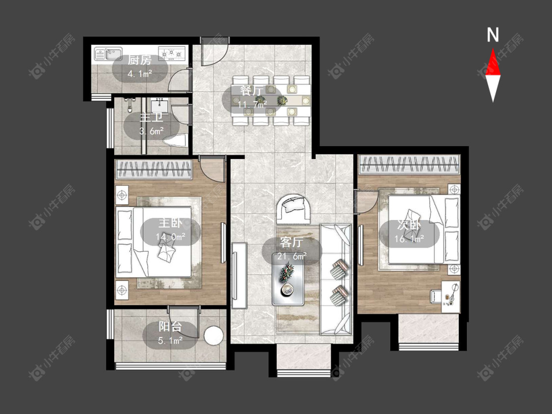 常州绿园爱舍南区在售二手房源户型图_小牛看房