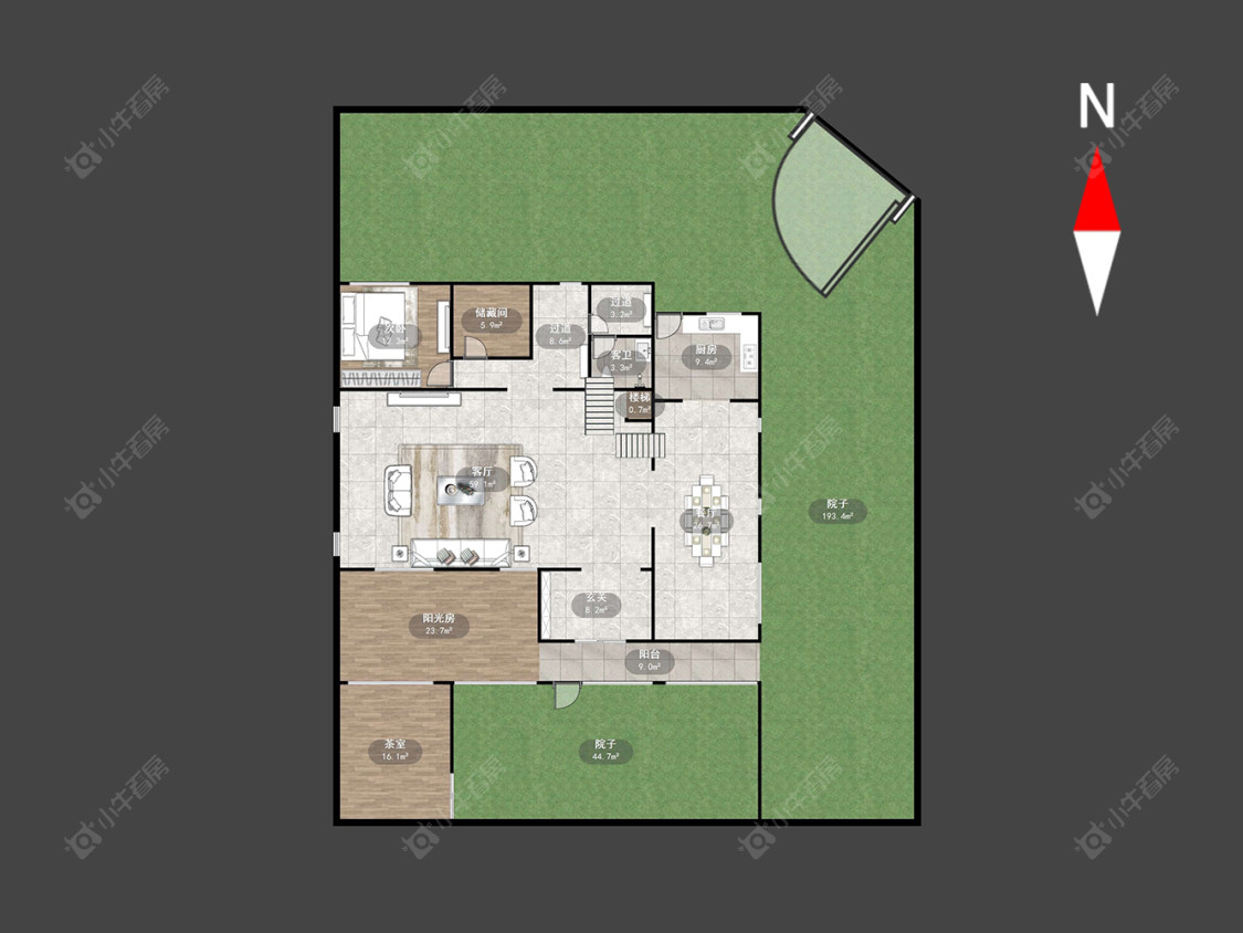 常州阳光花园(新北)别墅区在售二手房源户型图_小牛看房