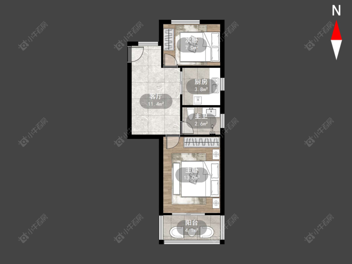 常州西新桥三村在售二手房源户型图_小牛看房