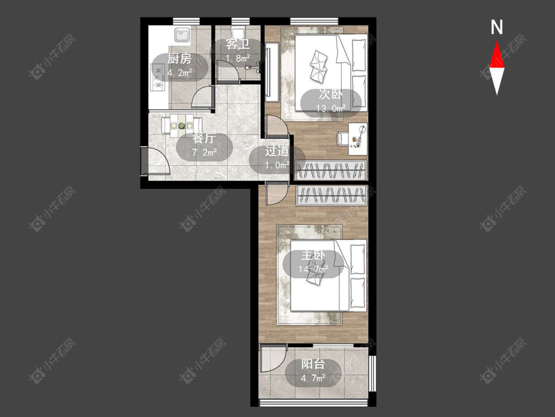 常州工房南区在售二手房源户型图_小牛看房